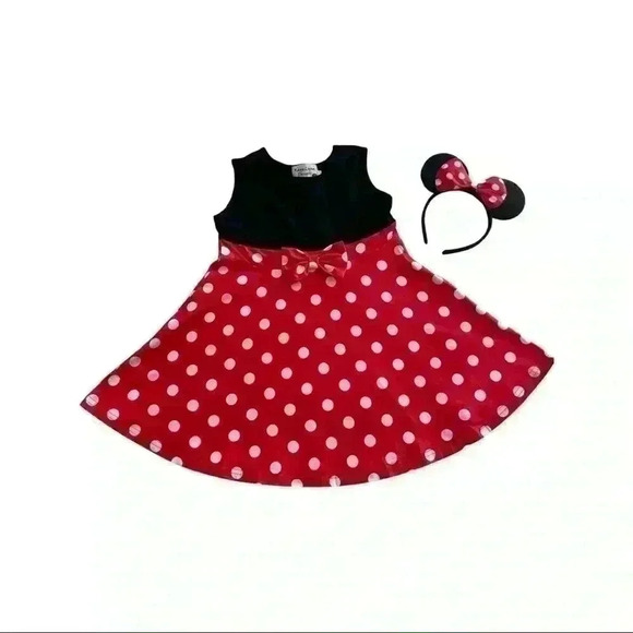 NWT Minnie Mouse Milk Silk Dress Custom Made - Picture 1 of 2